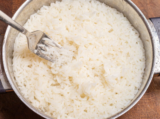 Rice with chicken stock