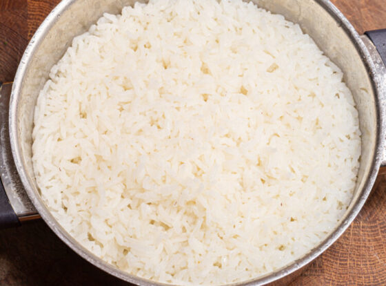Rice with chicken stock